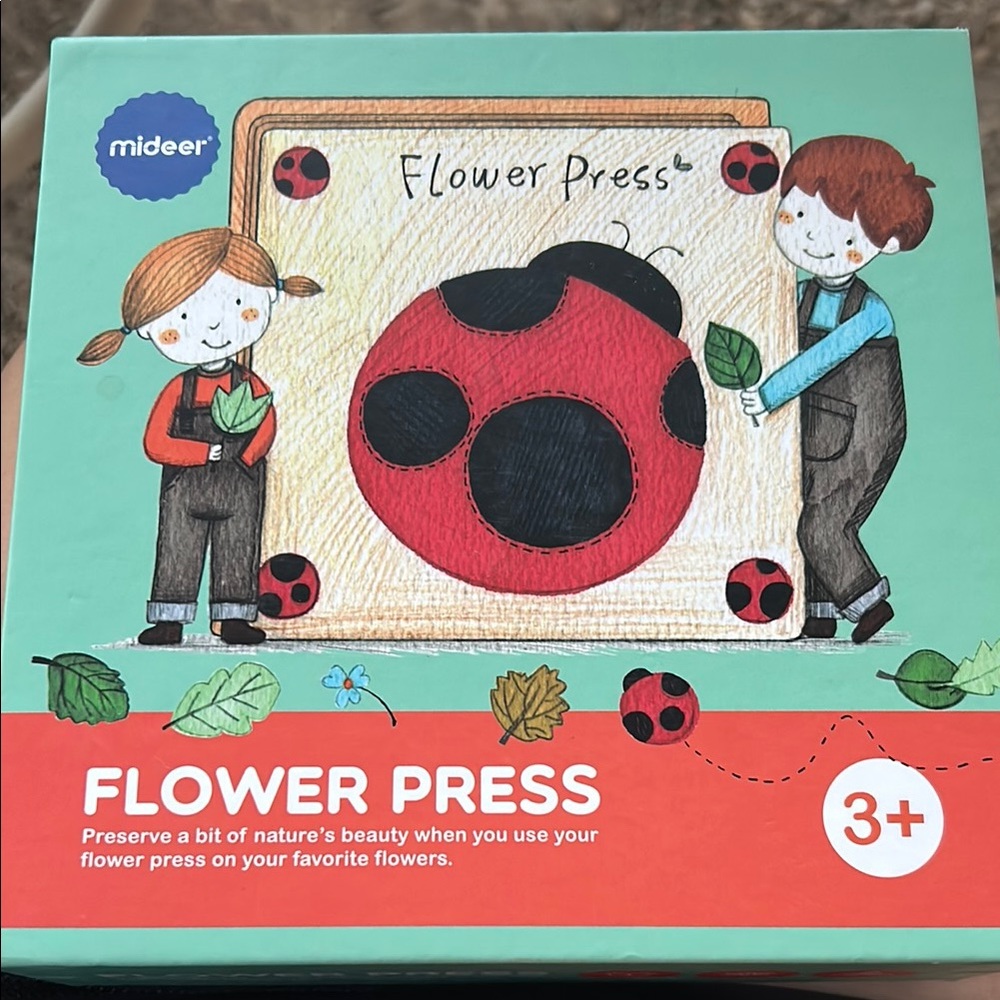 Flower Press Toy - Red and Green